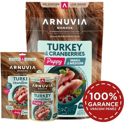 Arnuvia Monova Puppy Small & Medium Turkey & Cranberries 2 kg