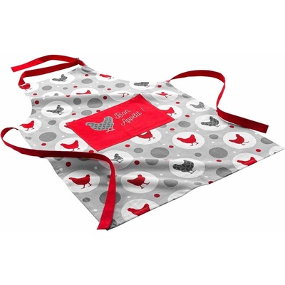 douceur d'intérieur Suzette zástěra šedá/červená