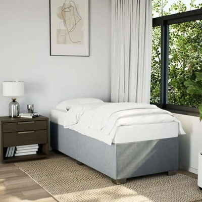 vidaXL 11461.3284429 Rám postele bez matrace světle šedá textil