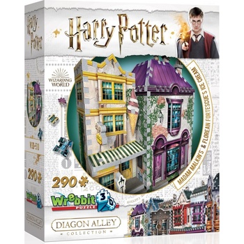 Wrebbit 3D puzzle Harry Potter Madam Malkinová Oděvy pro každou příležitost a Zmrzlinářství Florea 290 ks