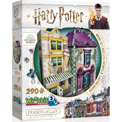 Wrebbit 3D puzzle Harry Potter Madam Malkinová Oděvy pro každou příležitost a Zmrzlinářství Florea 290 ks – Zbozi.Blesk.cz