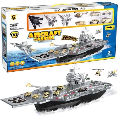Ocie Играчка Aircraft Carrier - Самолетоносач с изстребители и коли (ZY486299/P848-A)