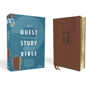 Niv, Quest Study Bible, Leathersoft, Brown, Comfort Print: The Only Q and A Study Bible (ISBN: 9780310450849)