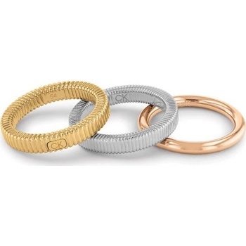 Calvin Klein souprava ocelových prstenů Playful Repetition 35000027