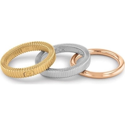 Calvin Klein souprava ocelových prstenů Playful Repetition 35000027