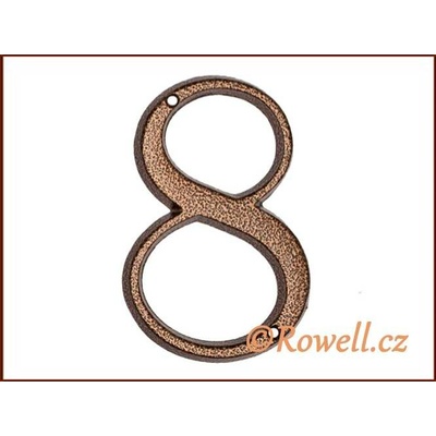 C3. Číslice 120mm komaxit bronz '8' – Zboží Mobilmania