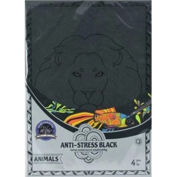 Centropen Antistress omalovánky Fantasia black 4 ks