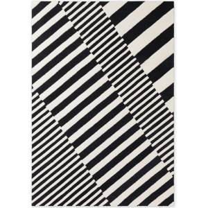 Elle Decoration Черно-бял ръчно изработен вълнен килим 200x290 cm Stryve Flux - Elle Decoration (106359-200x290)
