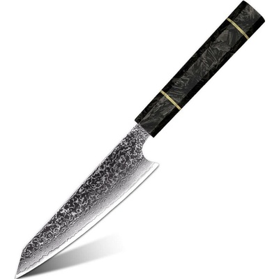 IZMAEL Damaškový kuchynský nôž Tsuriko Utility/Čierna 15.5 cm