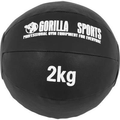 Gorilla Sports Kožený medicinbal 2 kg