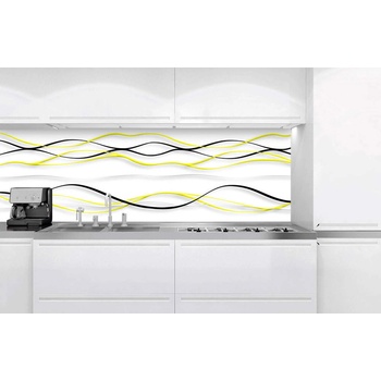 DIMEX ART Фототапет за кухня - жълти вълни 180 x 60 см