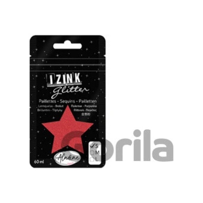 Aladine IZINK GLITTER třpytky velikost S 60 ml čevená