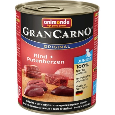 Animonda Gran Carno Junior hovězí & krůtí srdce 12 x 400 g