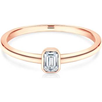 Image 1 of SAVICKI Годежен пръстен Pure: розово злато, диамант с шлифовка
