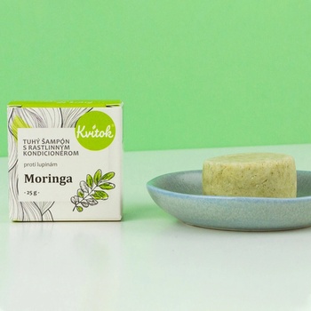 Kvitok tuhý šampón proti lupinám Moringa 25 g