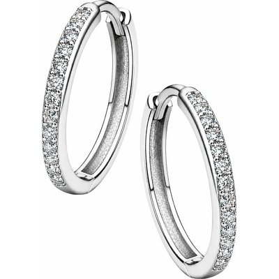 Zlaton Náušnice bílé zlato kruhy 1.8cm 2.25g s diamantem 0.290ct N07042602494