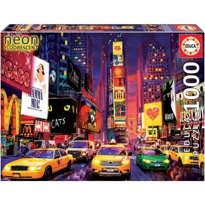 Educa - Puzzle Times Square, New York neon - 1 000 piese