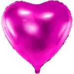 Party Deco Фолиев балон сърце, Цикламено, 45 см (fb9m-006)