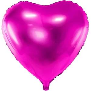 Party Deco Фолиев балон сърце, Цикламено, 45 см (fb9m-006)