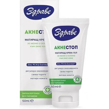 Image 1 of Здраве Акне Стоп дневен крем-гел за лице 50 мл