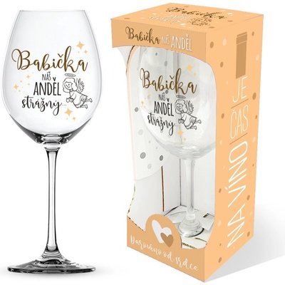 Nekupto Sklenice na víno Babička náš anděl strážný 440 ml