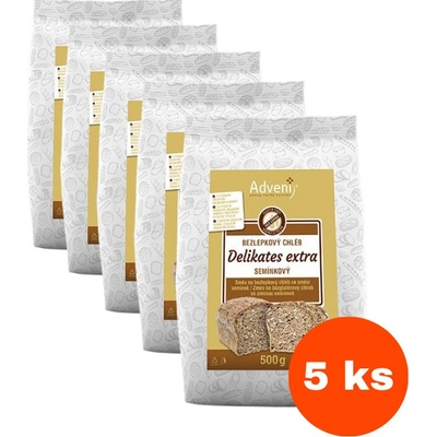 Adveni Medical Zvýhodněný balíček Chléb bezlepkový Delikates extra se směsí semínek 5 x 0,5 kg
