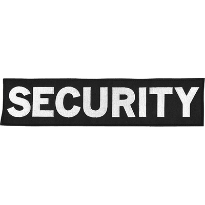 NAVYS Nášivka SECURITY velká ČERNÁ s bílou nití VELCRO