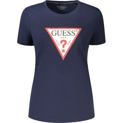 Guess Jeans T Shirt Maniche Corte Donna Blu Modrá