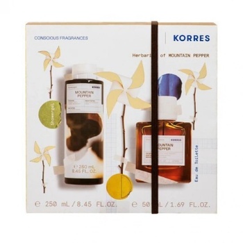 KORRES Промо сет за мъже душ гел + тоалетна вода Планински пипер, Korres Herbarium Of Mountain Pepper Men' s Set edt & sg