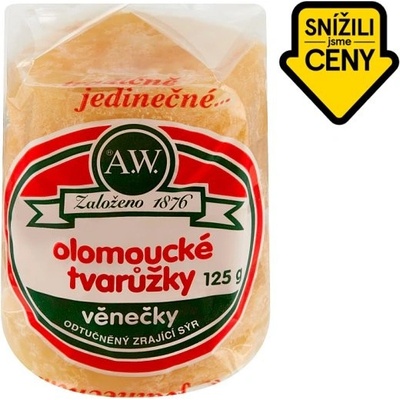 A.W. Olomoucké tvarůžky - věnečky 125g – Zboží Dáma