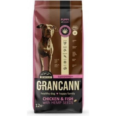 Grancann Chicken & Fish with Hemp seeds Puppy all breeds 12 kg