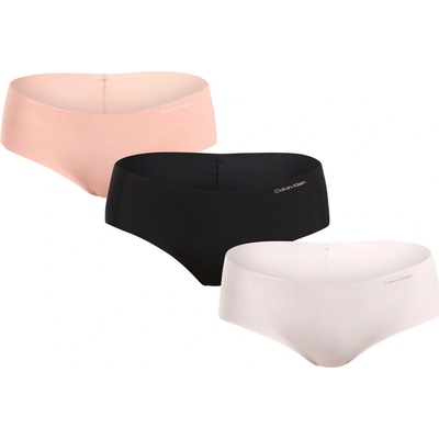 Calvin Klein 3PACK dámske nohavičky bezšvové viacfarebné (QD3559E-WAM)
