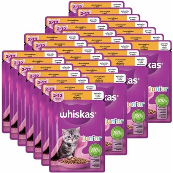 WHISKAS Junior Kuracie v želé 28 x 85 g