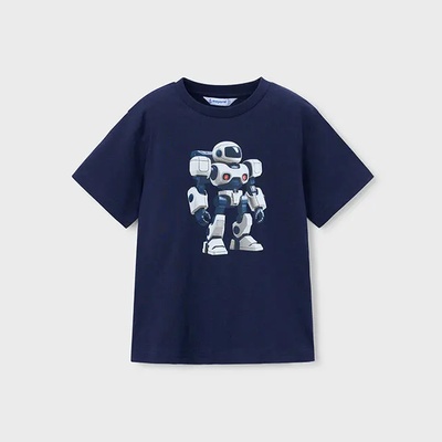 MAYORAL Тениска къс ръкав робот в Морскосин цвят за мини момче Mayoral