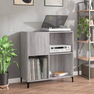 vidaXL Шкаф за винилови плочи сив сонома 84, 5x38x89 см инженерно дърво (832003)