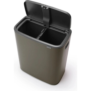 Brabantia Сиво стоманено кошче за боклук за рециклиране, отваряне с докосване 60 l Bo Touch Bin - Brabantia (221521)
