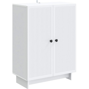 vidaXL Служебен шкаф Бяло 66 x 34, 5 x 90 см Инженерна дървесина (893895)