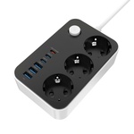 ColorWay 3 Plug + 3 USB Switch CW-CHE36PDB