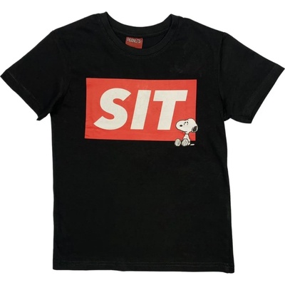 EPlus Тениска за момче - Snoopy черна Размер - деца: 152