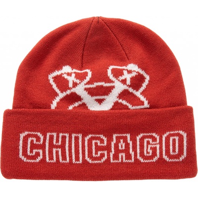 Mitchell & Ness pánská zimní čepice Chicago Blackhawks NHL K.O. Knit Blackhawks
