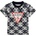 GUESS Тениска в тъмно синьо и бяло за мини момче с червено лого Guess