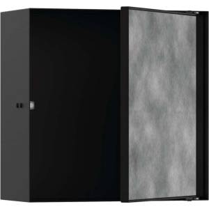 Hansgrohe XtraStoris Rock - Ниша за вграждане в стена, с вратички, 30x30x14 см, матово черно 56091670 (56091670)