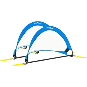 vidaXL Детски футболни вратички, 2 бр, с чанта, 75, 5x46x48 см (93366)