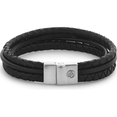 Rebel & Rose RR-M0054-S-XL náramek Full Metal Premium Combo 12mm Black
