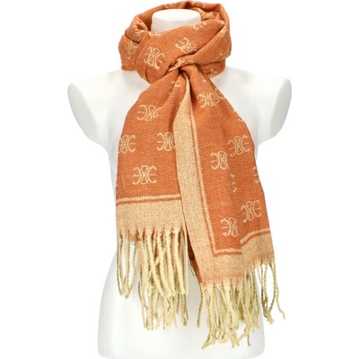 Cashmere dámsky oranžový teplý dlhý zimný šál