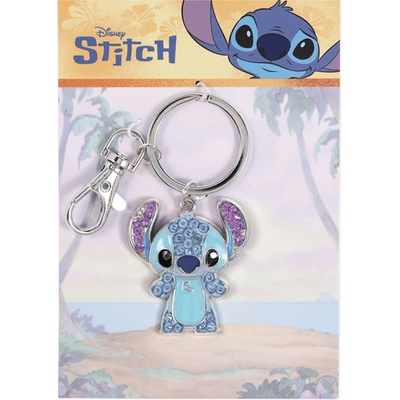 Prívesok na kľúče Stitch detská 3D s kamienkami