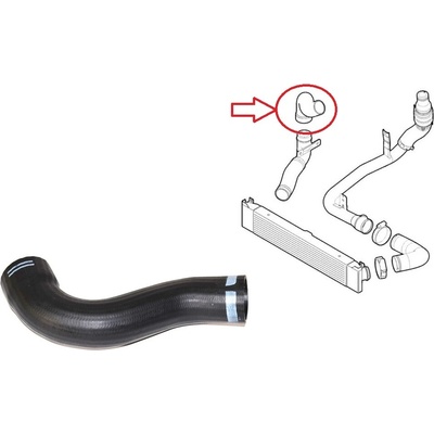 Hadice plnícího vzduchu Fiat Ducato 2006-2011 2,2 od intercooleru do klapky 1350777080