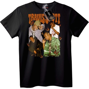 NOONEBRAND Тениска Travis Scott пеперуда - S, White