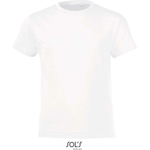 SOL'S Детска бяла вталена тениска SOL'S REGENT FIT с кръгло деколте SO01183 (so01183*wh)
