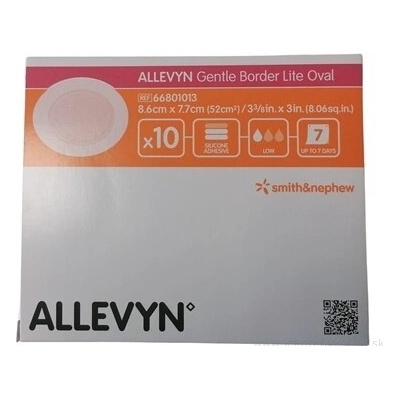 Smith & Nephew Medical Ltd. Allevyn Gentle Border Lite Oval 8,6×7,7 cm 10 ks